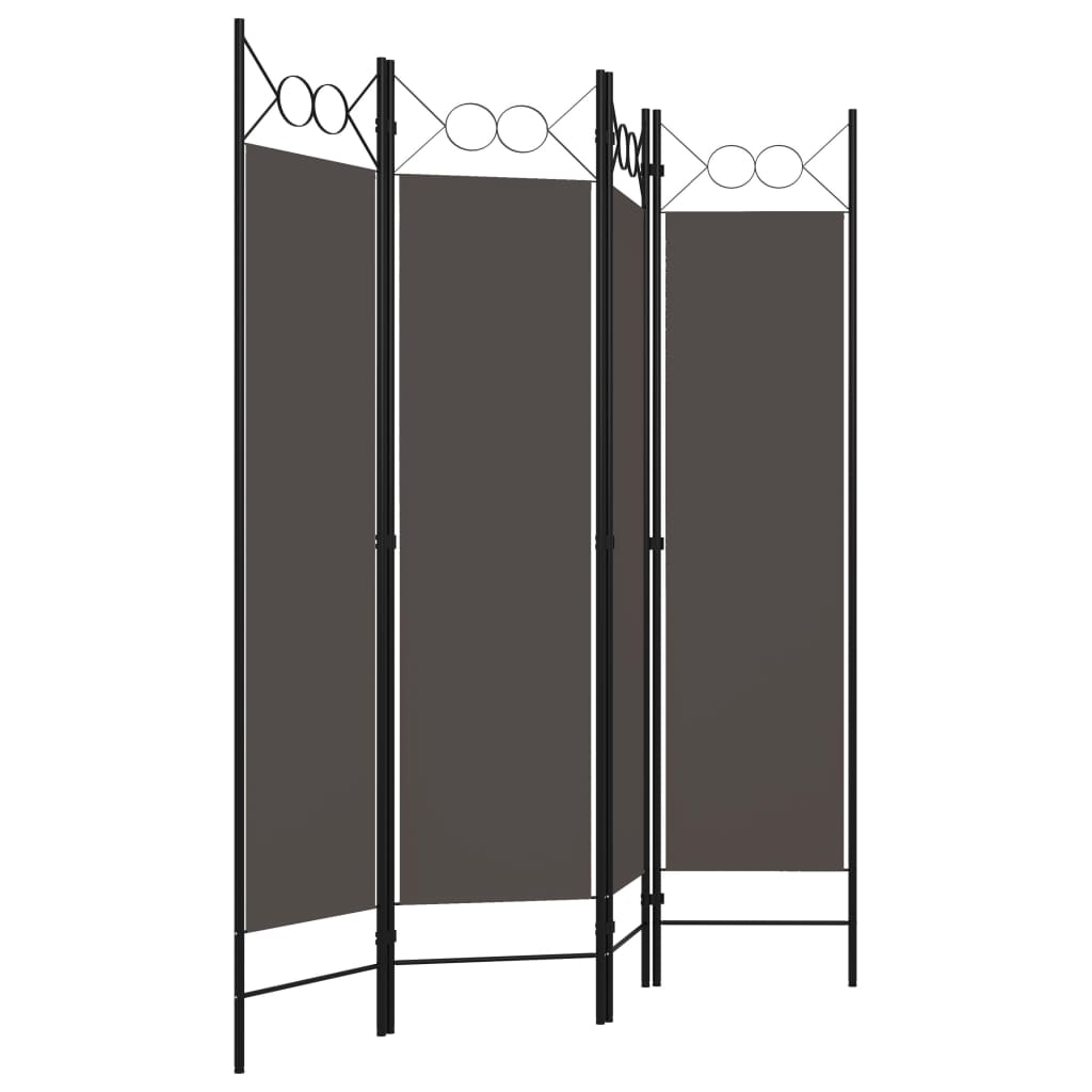 Cloison de séparation 4 panneaux gris anthracite 160x180 cm - COMFORTXL - 3