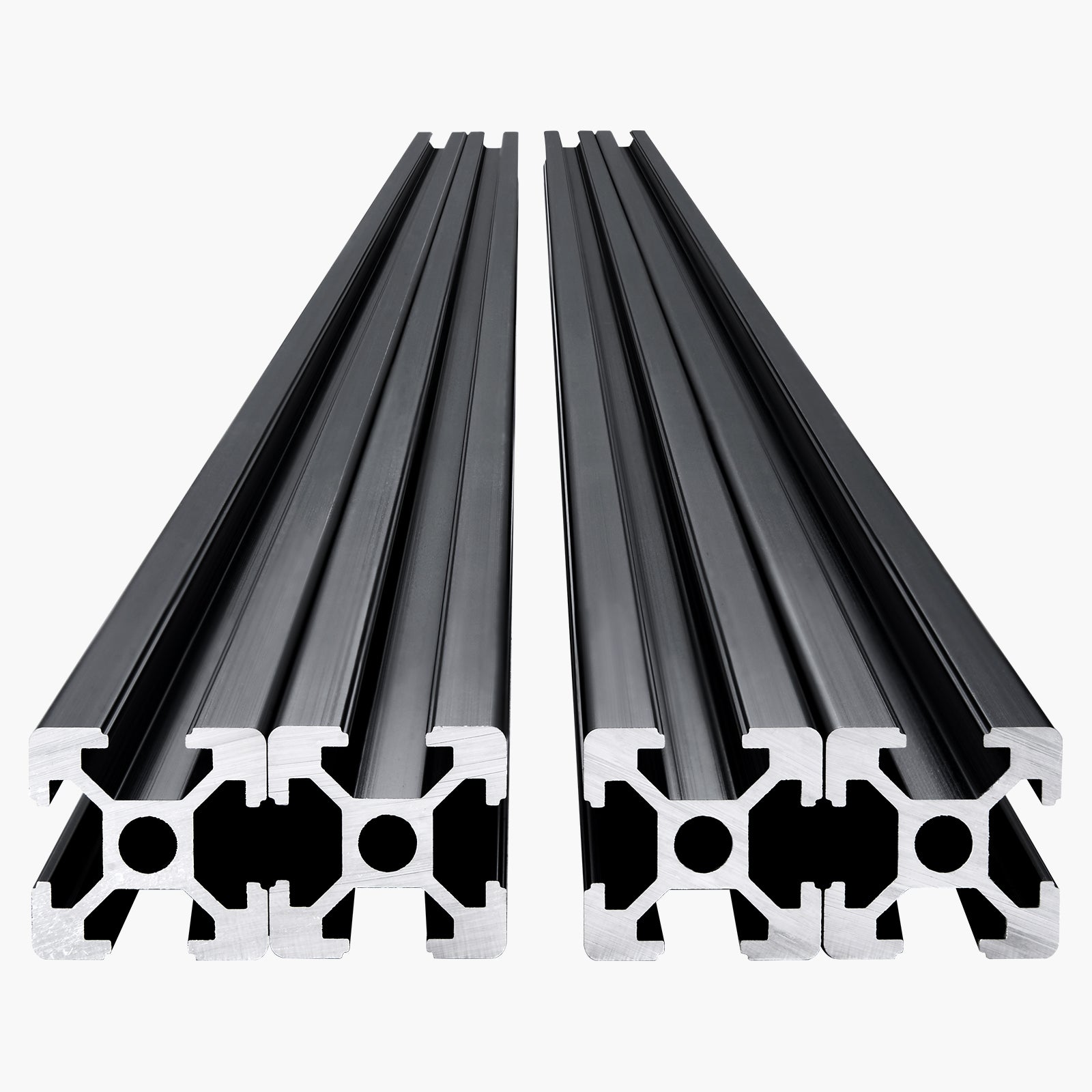 Profilés Aluminium 2020, Lot 4 Rails Linéaires Anodisés 1200 mm, Rainure T, Haute Résistance pour 3D, CNC, Gravure Laser, Noir - 9