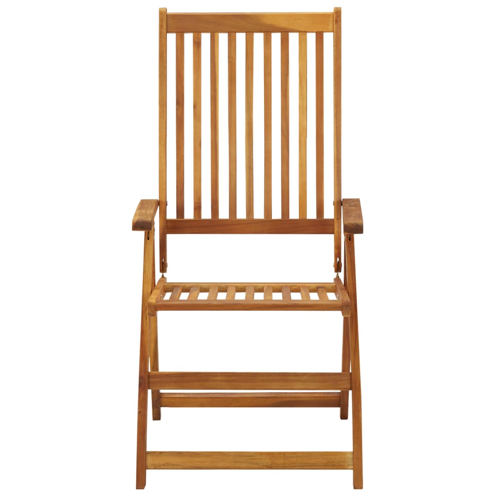 Chaises pliables de jardin 8 pcs Bois d'acacia solide - 3