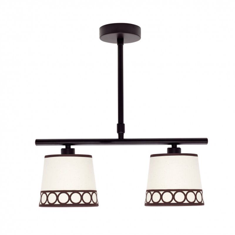 Lampe modèle Dalia 2xe14 Beige/marron FABRILAMP - 3