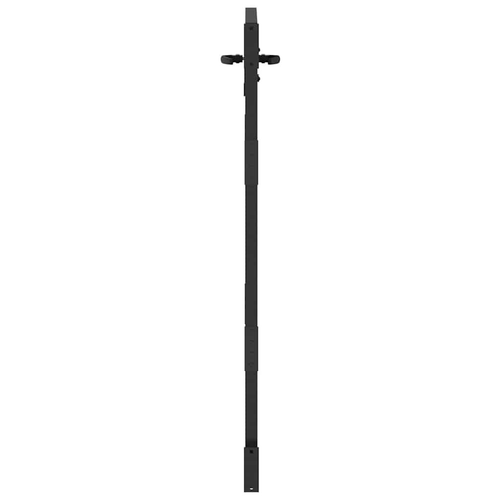 vidaXL Porte de Jardin Noir 85 x 125 cm Acier peint par poudre - 5