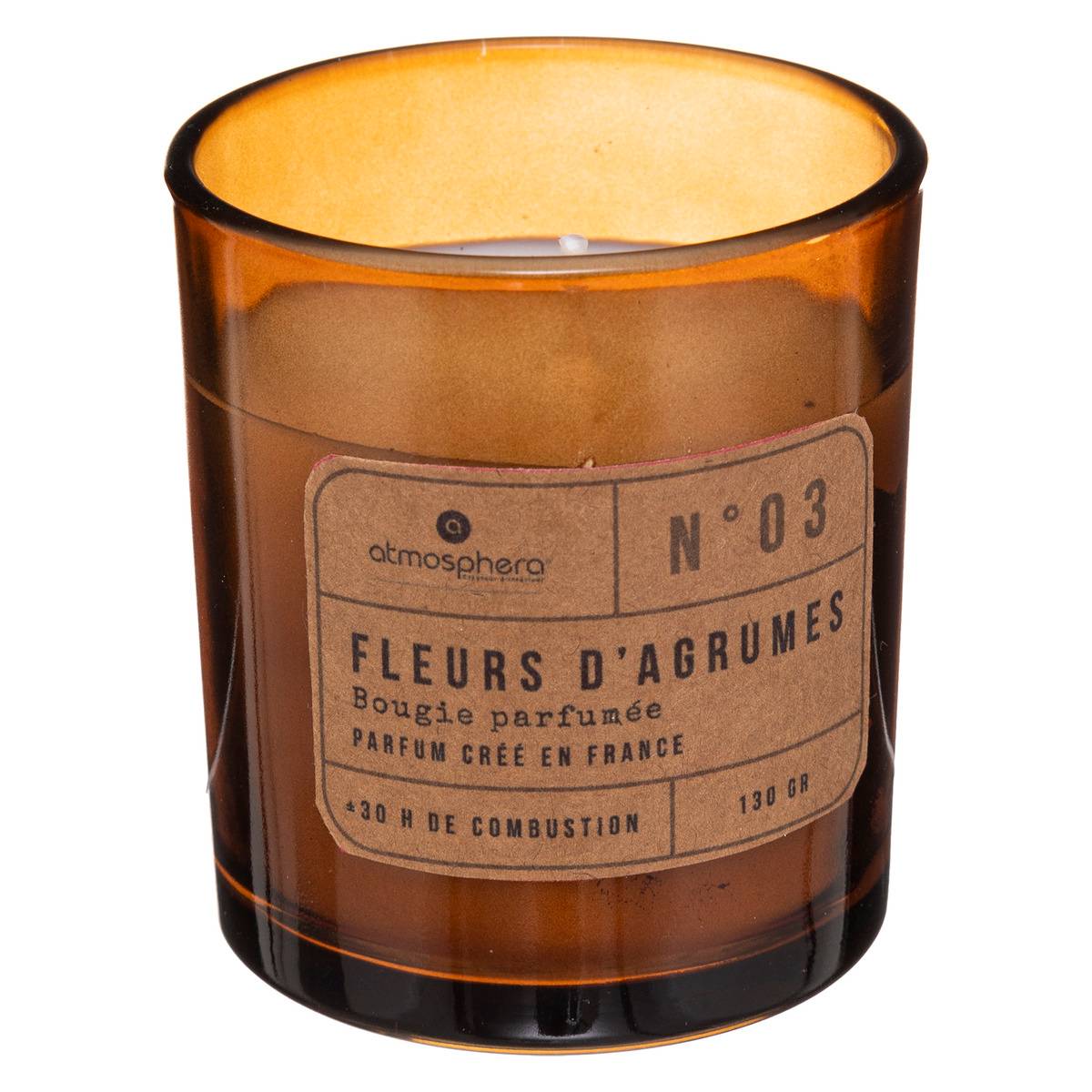 Bougie Parfumée Anti Odeur Lavande Cassis 130g - Atmosphera