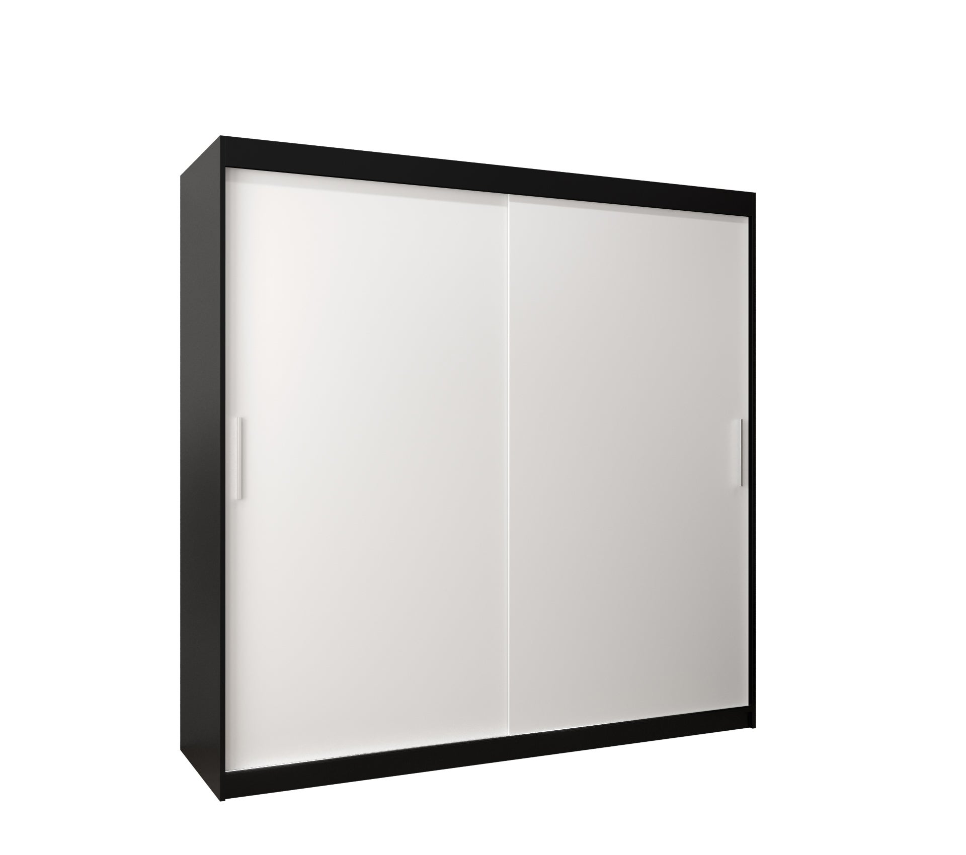 Szafa przesuwna garderoba TOKYO 200 x 62 x 200 cm Czarny + Biały - Abiks Meble