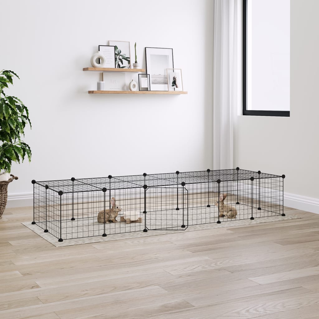 Merlin Cage Maison Exclusive - Cage animaux de compagnie à 28 panneaux et porte ...