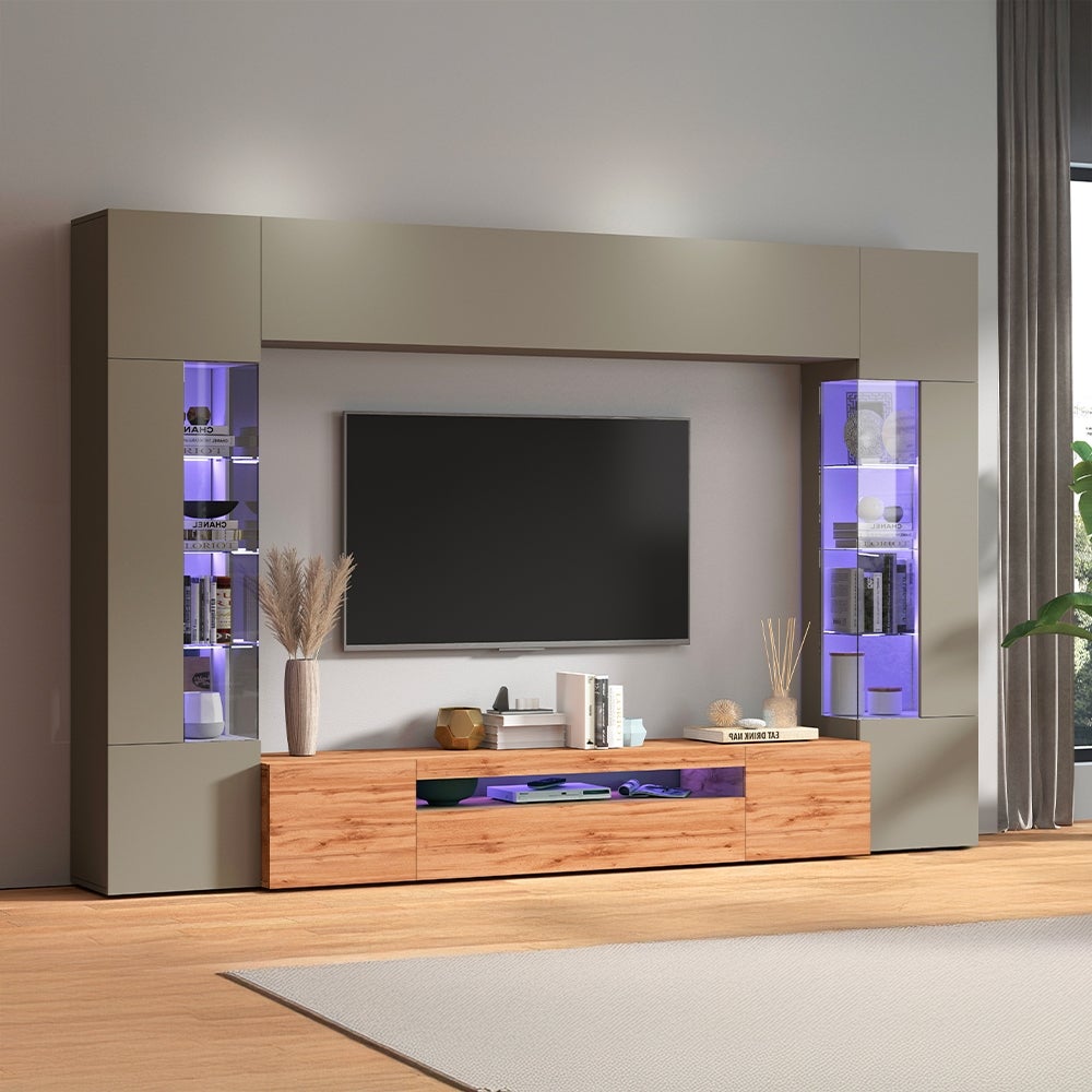 Mueble modular moderno para sala de estar con soporte para