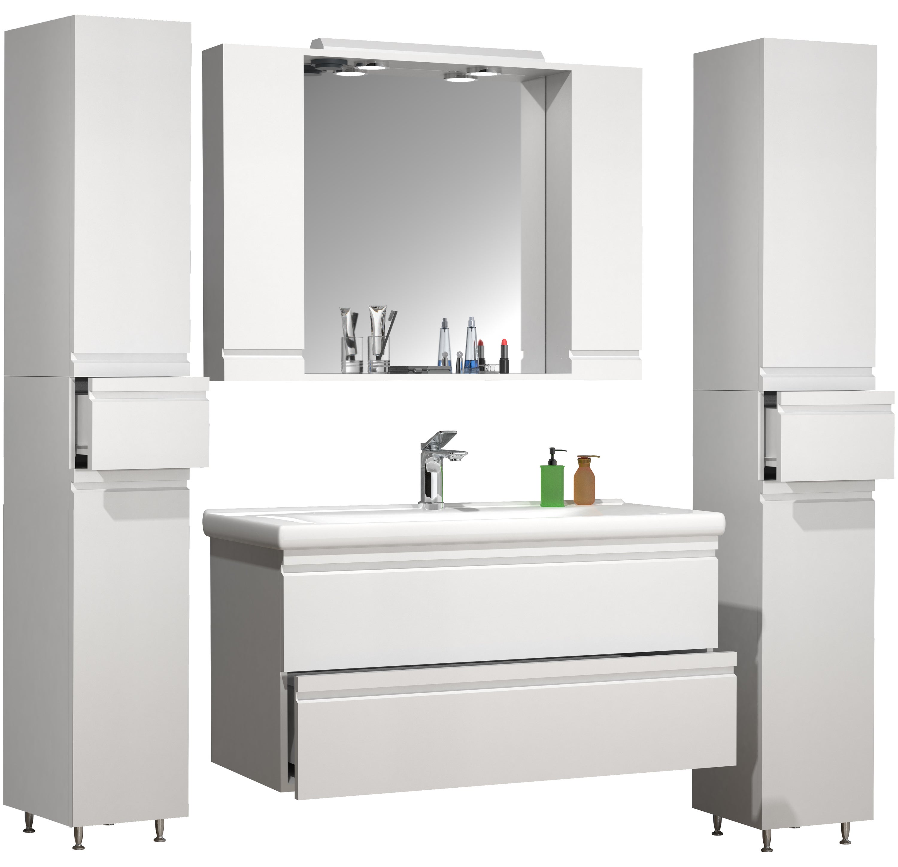 umywalka do mebli łazienkowych Silora Biały W. 180 x S. 160 x G. 46 cm