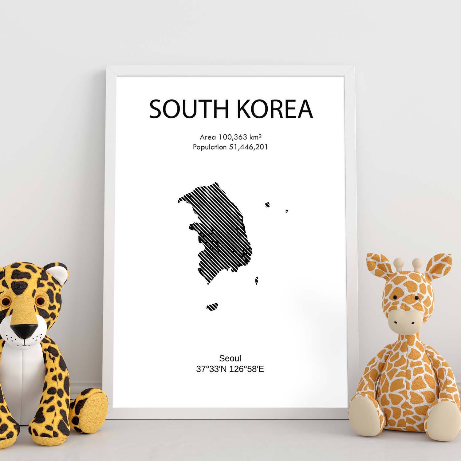 Adesivi In Vinile Lucido A4 Corea Del Sud, Punti Di Riferimento E Bandiera, Per Decorazione Auto, Laptop, Progetti Fai Da Te