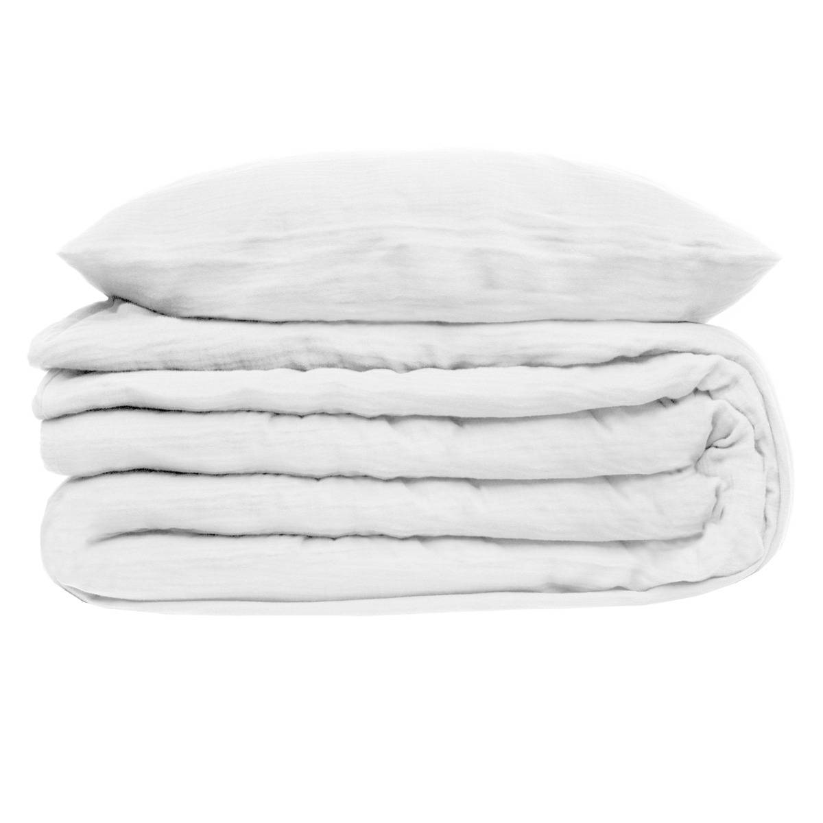 Atmosphera - ropa de cama - gasa de algodón - blanca - 240x220 cm