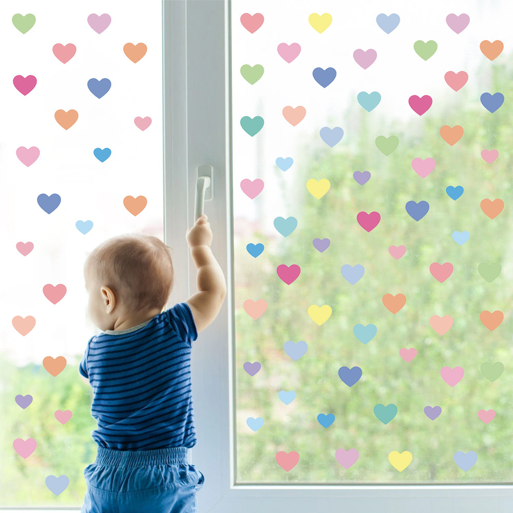 StickerDeen 80 Adesivi Da Parete A Forma Di Cuore In Vinile Nero - Rimovibili E Facili Da Applicare Per Decorazione Casa, Cameretta, Soggiorno