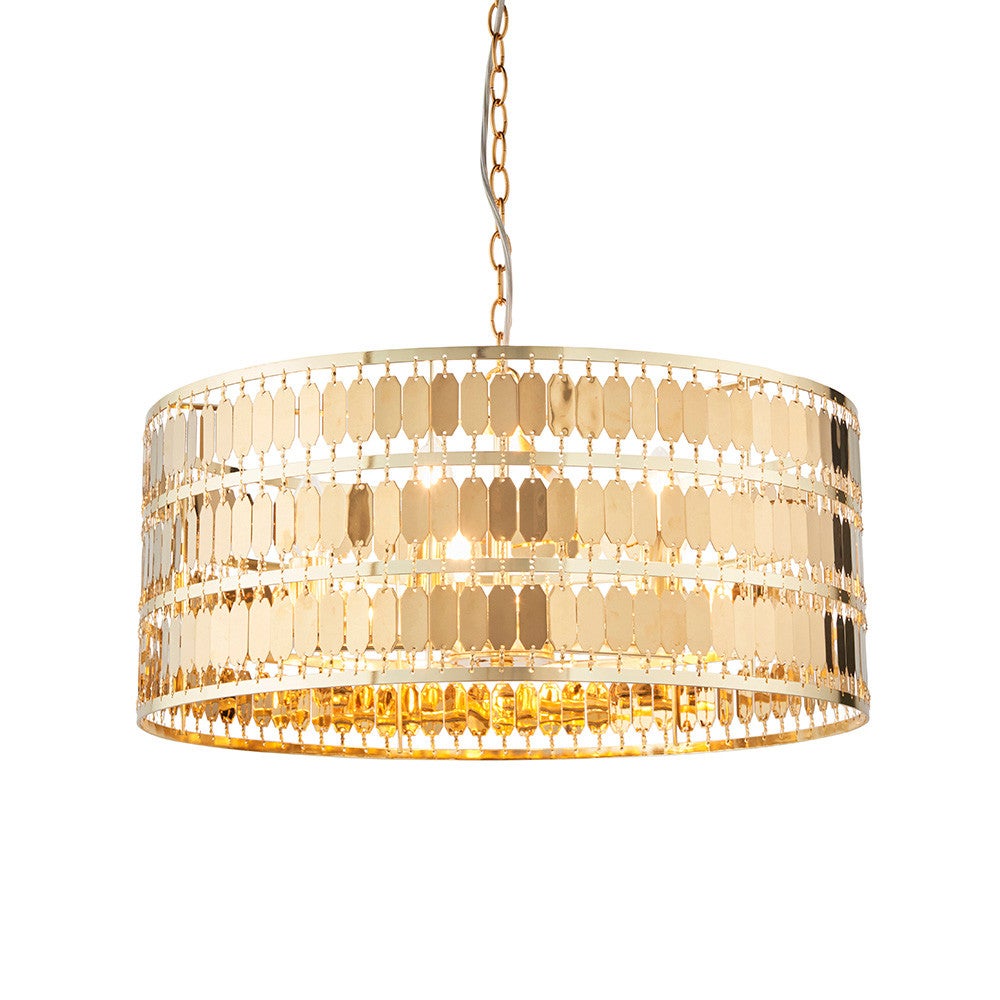 Lampa wisząca ELDORA złota 5xE14x15W metal wym:176,4x56x56cm IP20 Endon