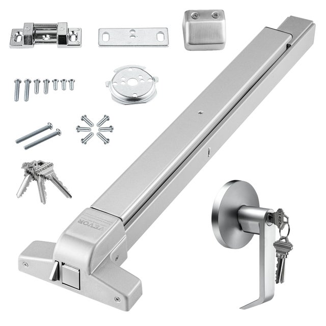 Serrure Anti-Panique Universelle VEVOR pour Porte de Sortie 76-91 cm de Largeur Dispositif Anti-Panique pour Issue de Secours Barre 1 Carré