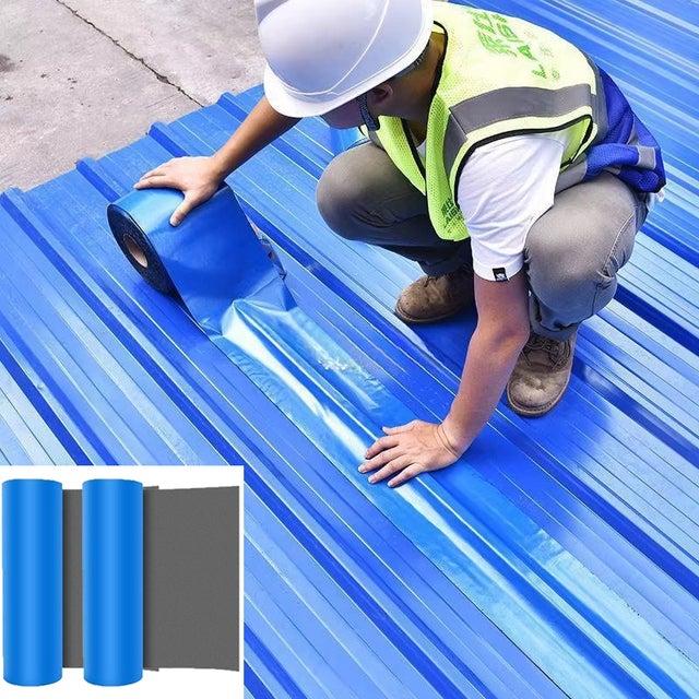Lot de 2 rubans adhésifs imperméables de qualité industrielle pour l'étanchéité des toitures, 10 m x 10 cm