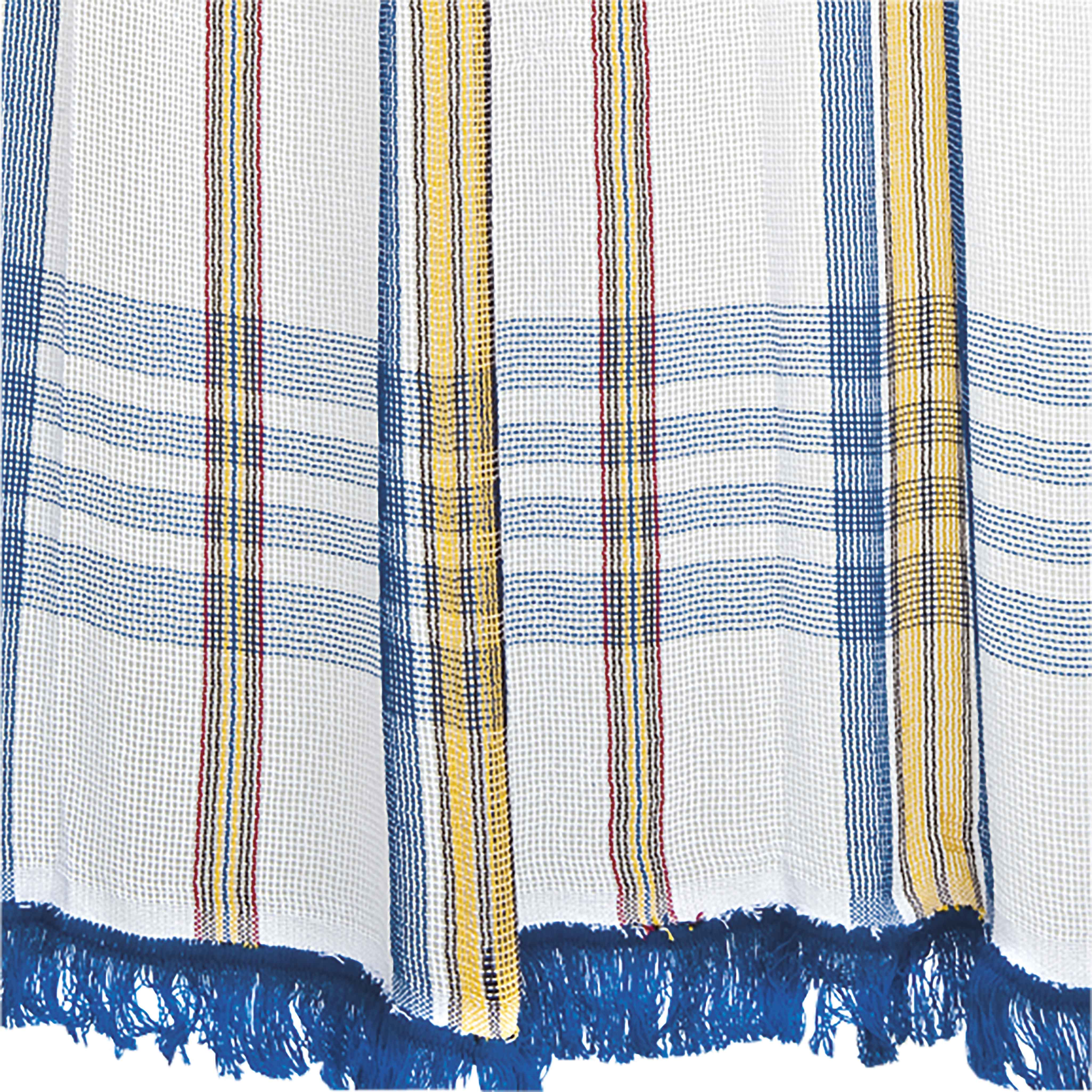 Rideau marseillais tissé Bleu (225 x 140 cm) - 2