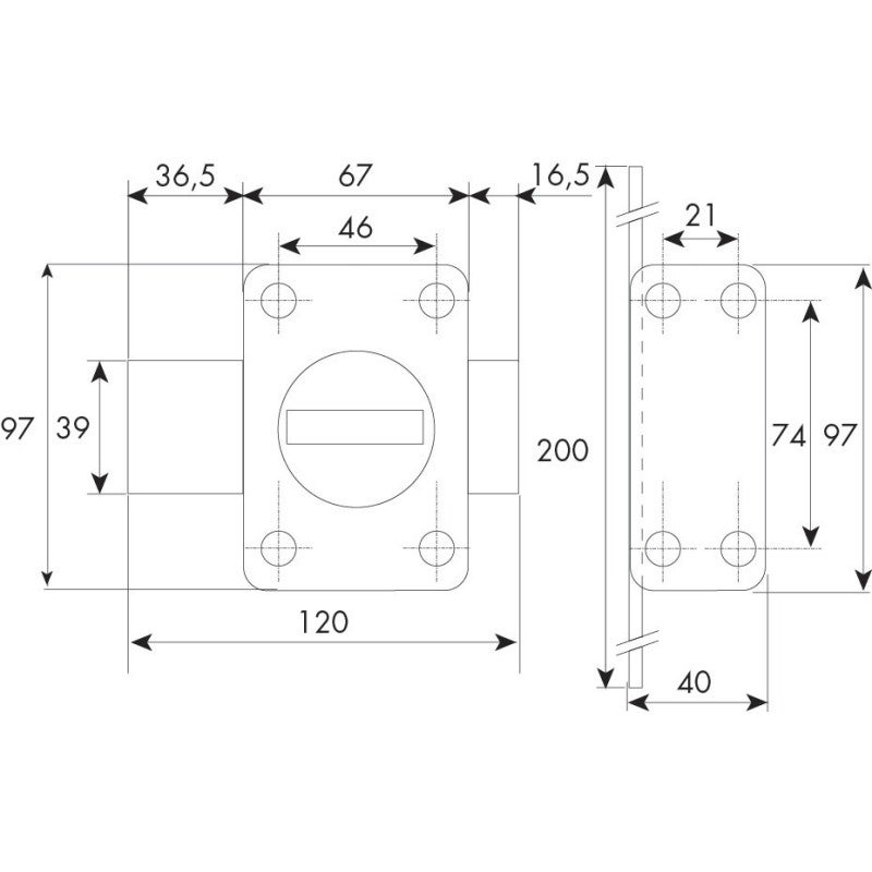 Verrou de haute sûreté ISEO Cavith A2P - 2 entrées - 14030001 - 3