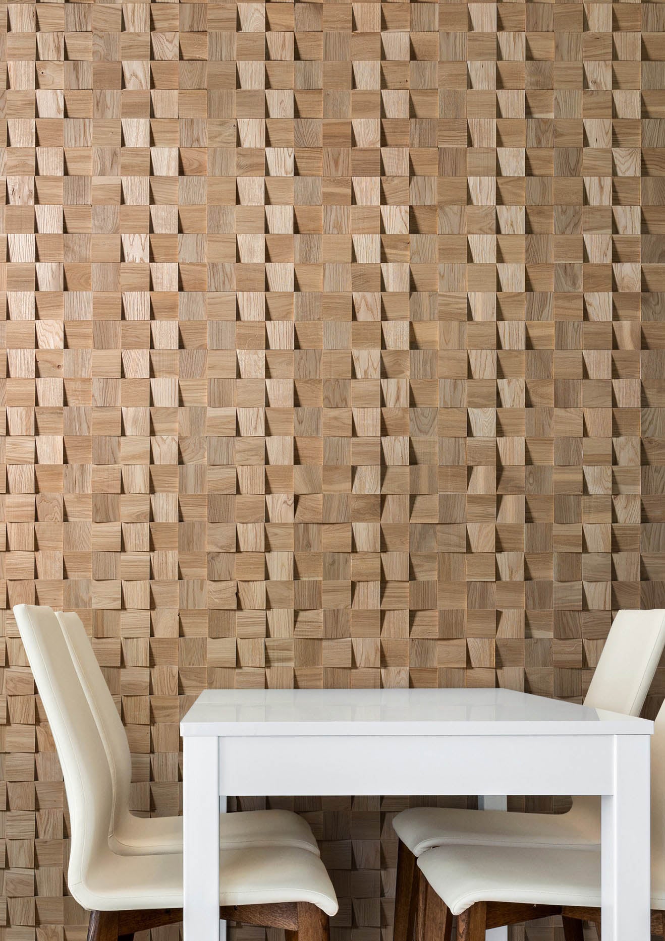 Panneau Mural Bois Chêne Massif 3D Dominus - Relief Structuré Naturel - 60x15cm - Lot 11 Panneaux 1m² - Habillage Décoratif Intérieur - 4