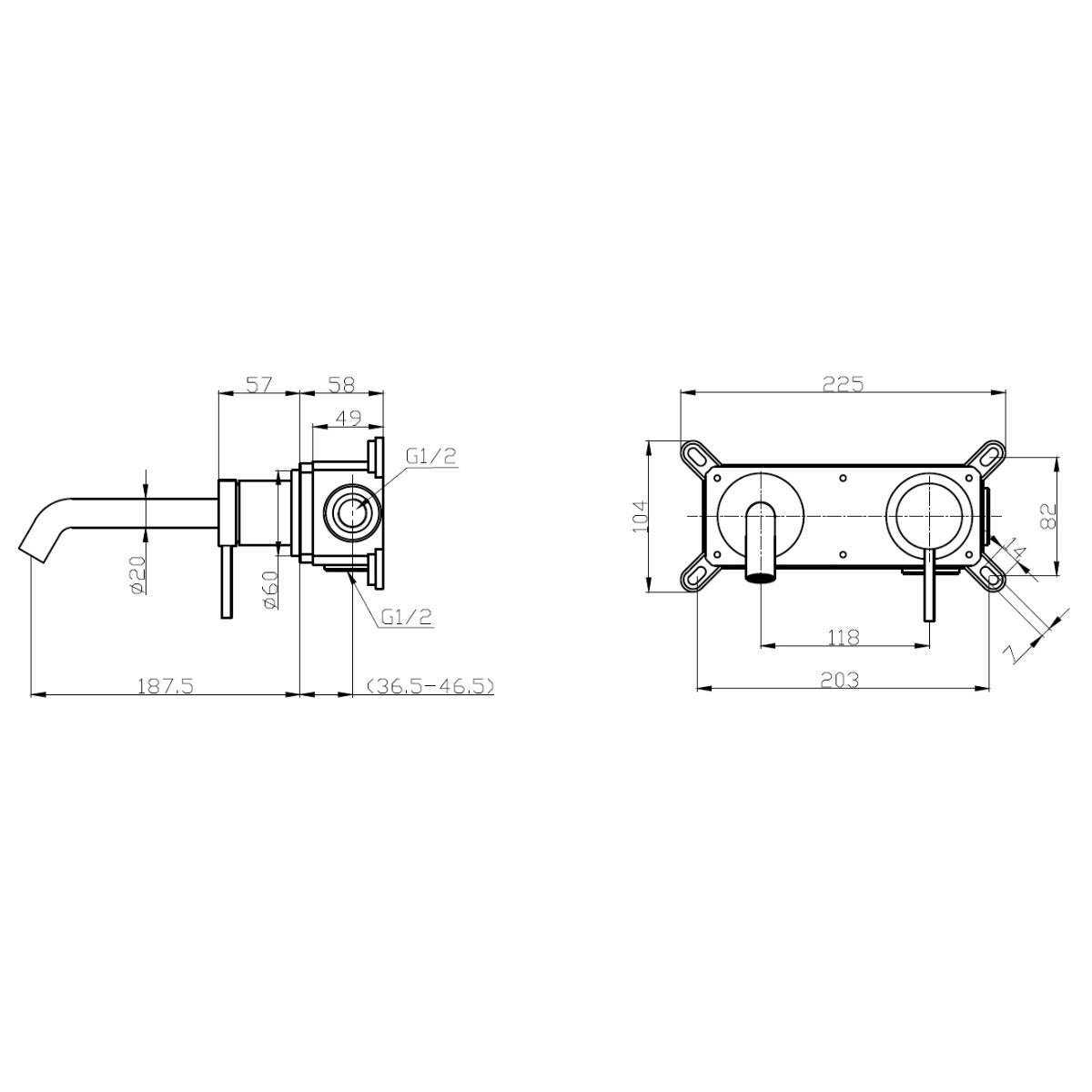 Lollipop mitigeur encastré lavabo chrome - 3