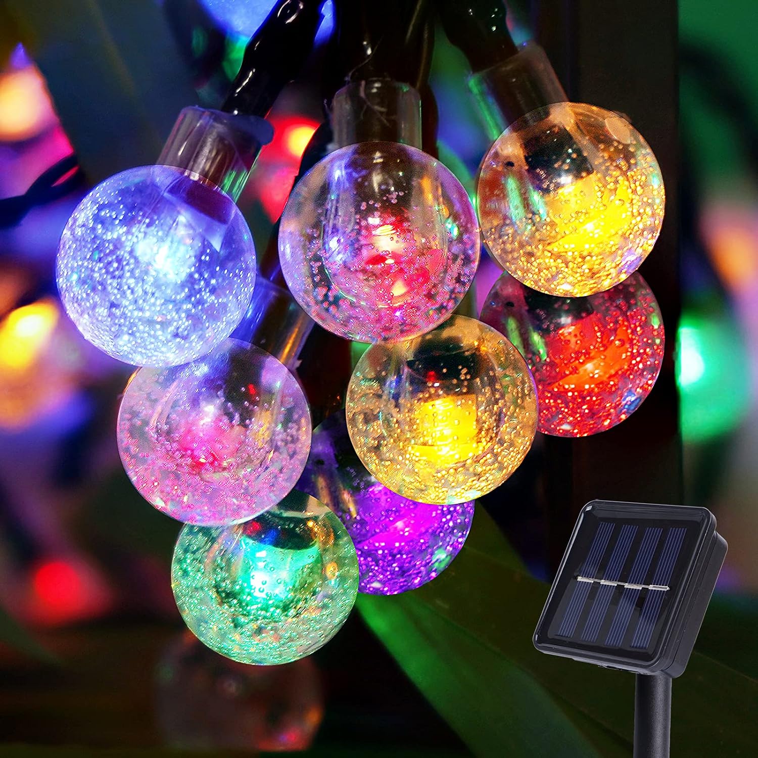 Ghirlanda Luci Solari Da Esterno Kousee – 12 Metri, 100 LED, Multicolore, 8 Modalità, Impermeabile IP65 Per Giardino E Feste