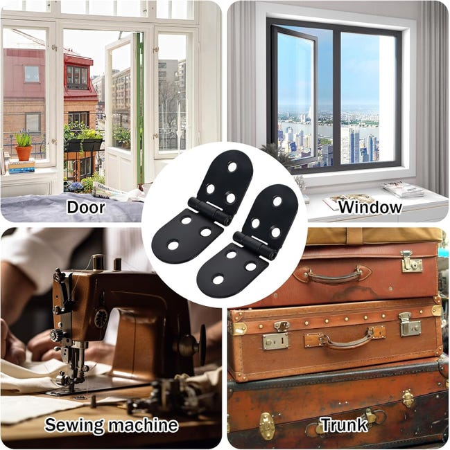 4 Bisagras Abatibles Plegables QiXinGYL De Zinc - 180 Grados, Para Madera, Puertas Plegables De Mesa