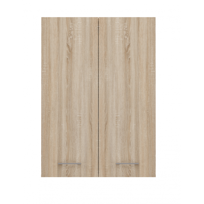 Meuble De Cuisine Suspendu En Verre Et Bois - Étagère Murale 60x31x60 Cm, 2 Portes, Couleur Blanc - 9