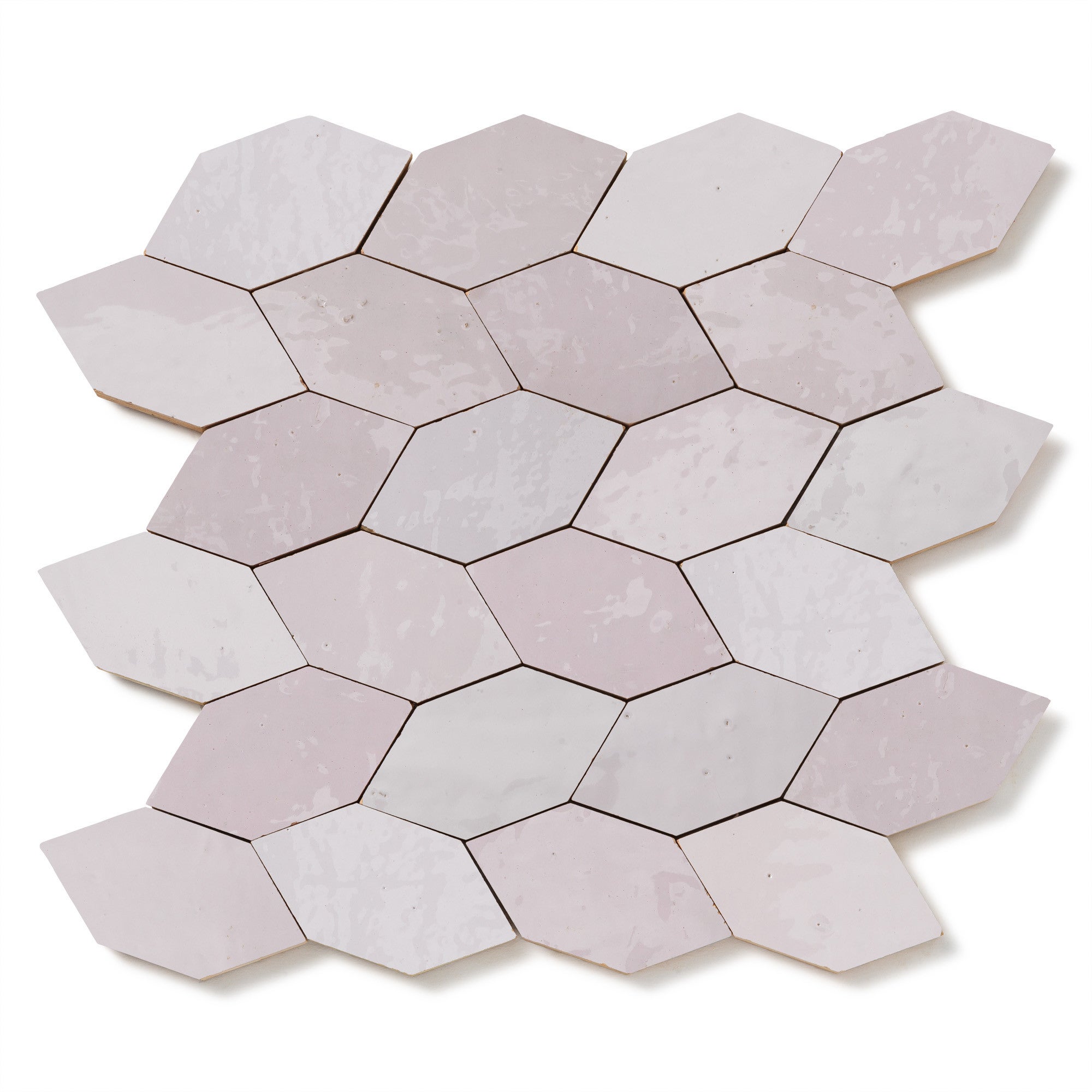 Carrelage Zellige Marocain Rose Pale Navette 4,9x10 cm (vendu par 1 m² ...