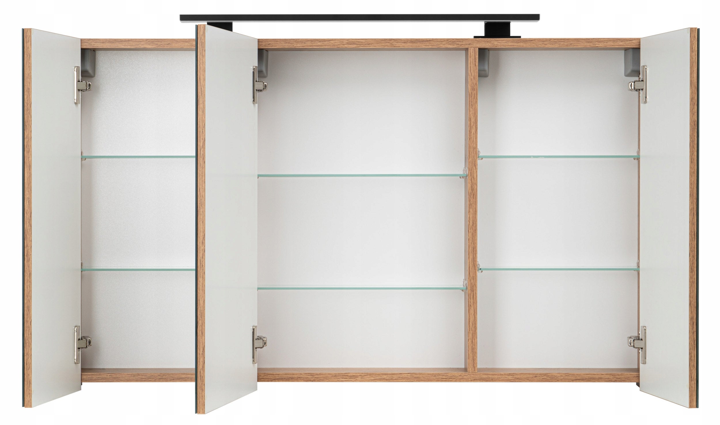 Szafka łazienkowa z lustrem oświetleniem lampką led lustrzana wisząca 100 cm - 2
