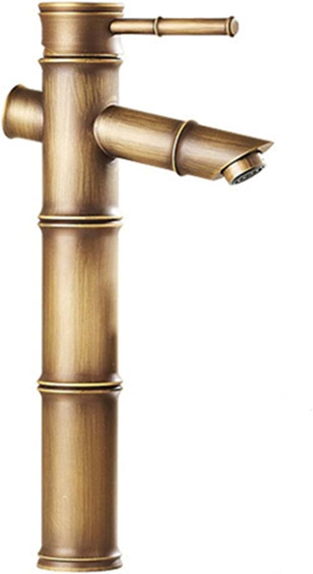 Bateria łazienkowa, bateria umywalkowa typu wodospad, bateria umywalkowa jednootworowa z elastycznym wężem doprowadzającym 60 cm, brązowa, bateria wy