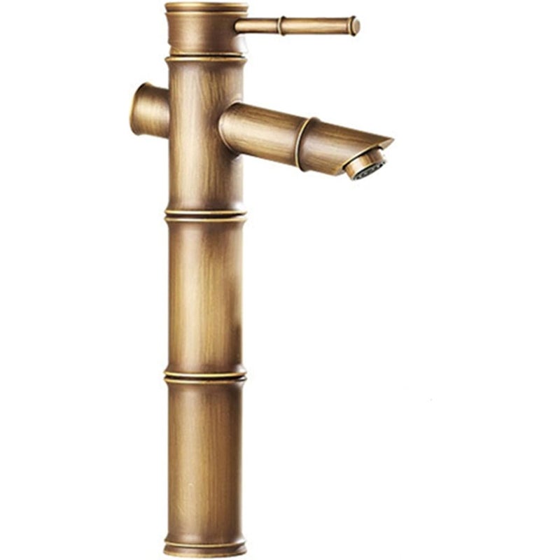 Bateria łazienkowa, bateria umywalkowa typu wodospad, bateria umywalkowa jednootworowa z elastycznym wężem doprowadzającym 60 cm, brązowa, bateria wy