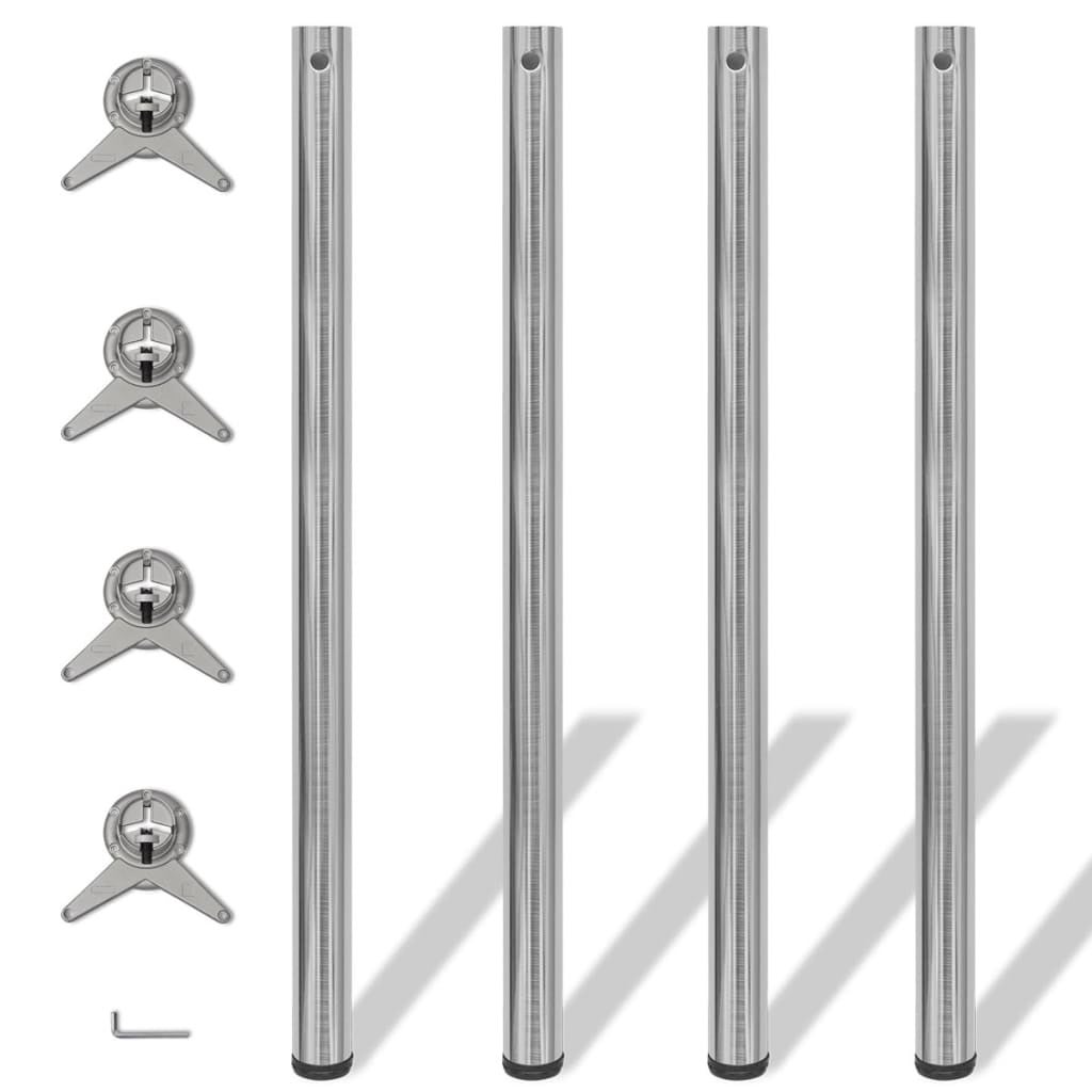 4 pés de mesa reguláveis ​​em altura 1100 mm cor níquel polido - COMFORTXL - 2