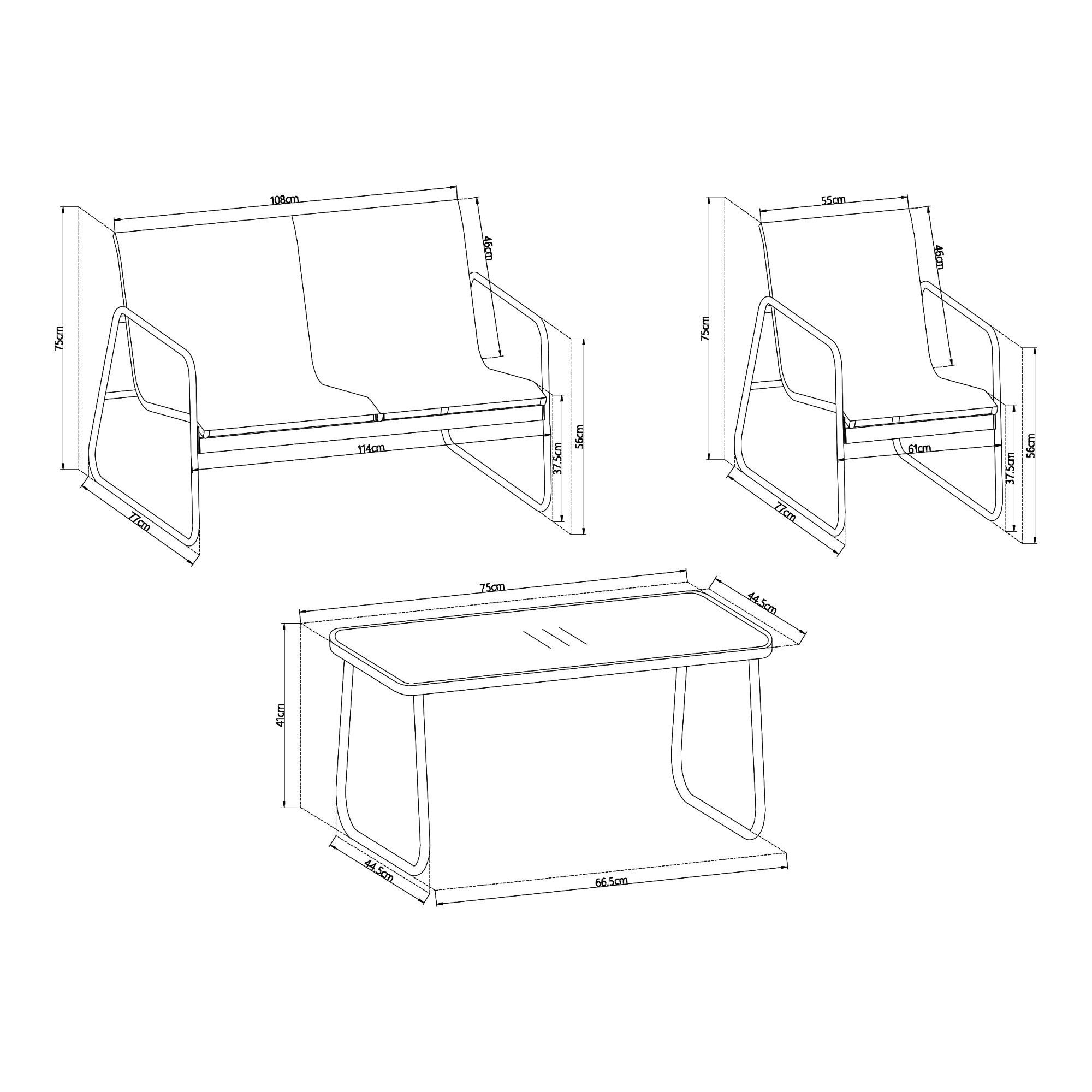 Set Salottino Anzi per Uso Esterno - Grigio casa.pro - 3