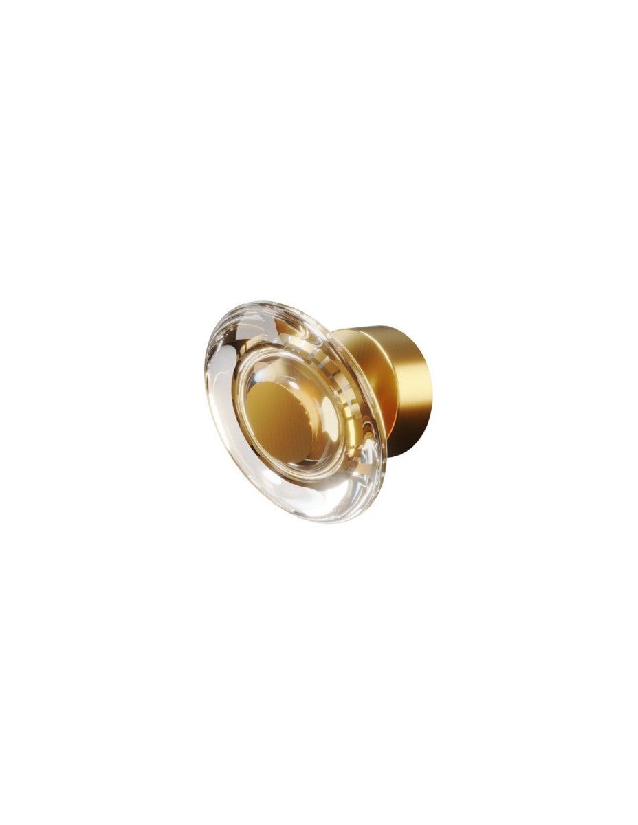 Kinkiet ścienny LED szklany LUNARIS złoty 6W ciepła 307lm szkło wym:16x16x12cm IP20 Maxlight