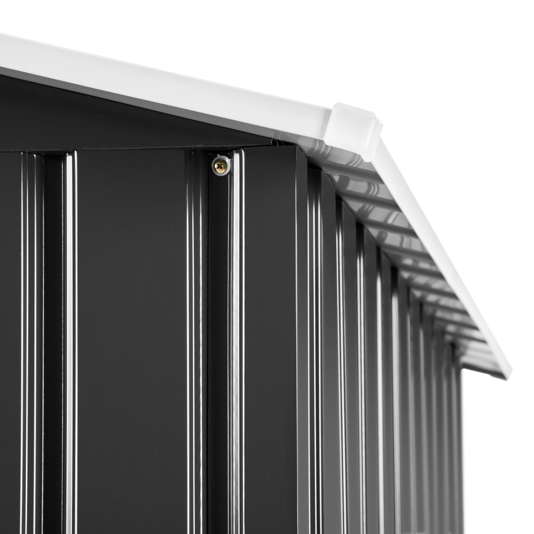 Abri de jardin en acier 2,7 m² toiture 2 pans avec 4 ouvertures de ventilation et porte coulissante TECTAKE - 6