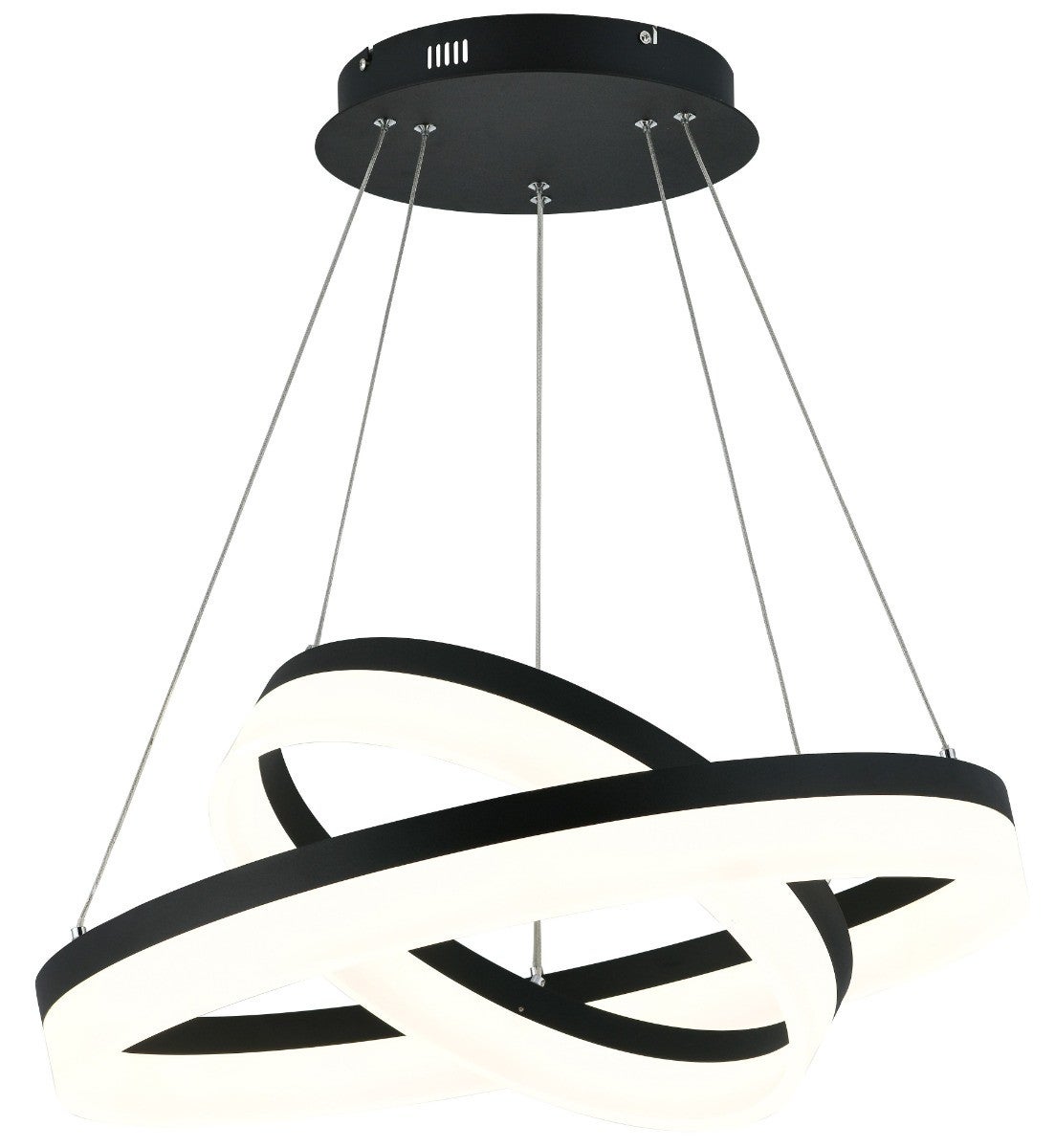 Lampa wisząca Cornelia LED 60W Neutralna biel 4200lm czarna wym: 120 x 60 x 60 cm Reality