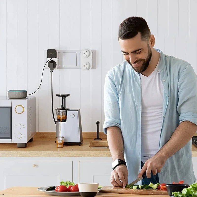 Prise Connectée WiFi Double avec Minuteur et Compteur de consommation - SILAMP - 3