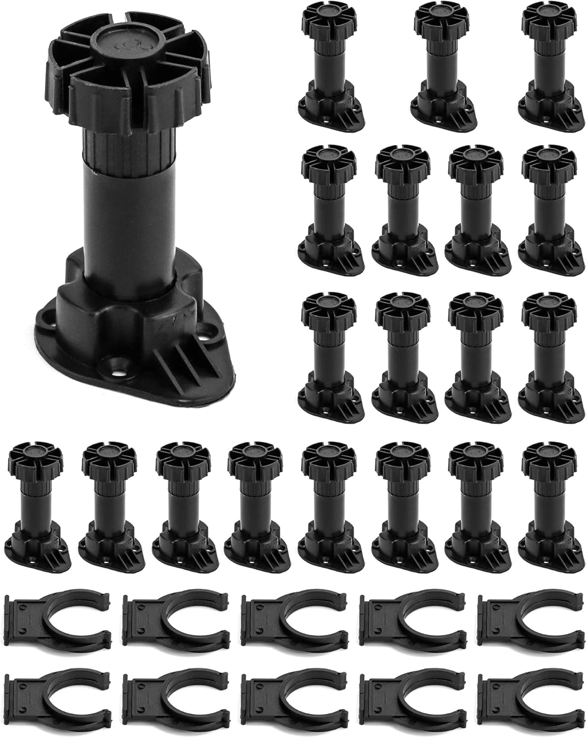 Pieds De Meuble En Plastique PVC | Hauteur 10cm | Vis M10 | Design