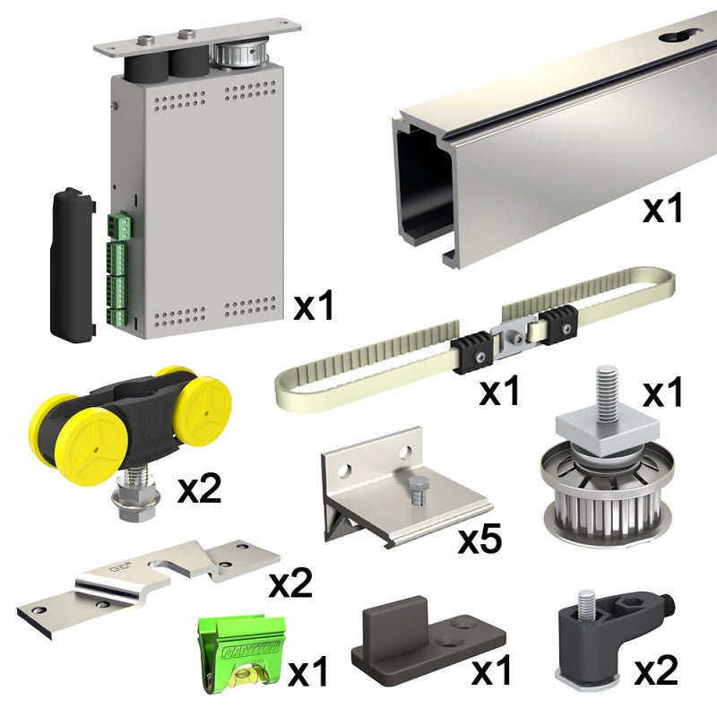 Pack motorisation SLID'UP M200 pour 1 porte coulissante en bois - filaire - 2