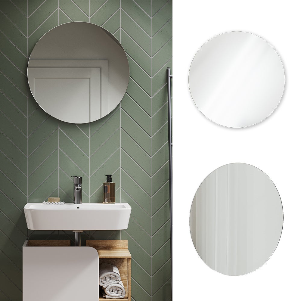 LEDIMEX - Miroir De Salle De Bain Avec Lumière | Grand Miroir De Salle De Bain Miroir Anti Buee Led Miroir Mural Rond De 60cm Serie Nepal 93040601