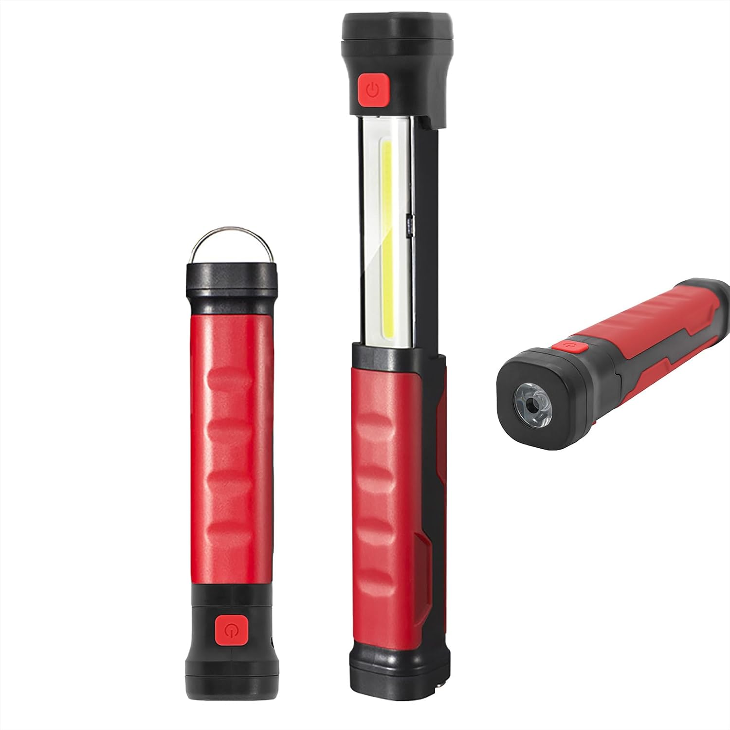 Lampa robocza LED 2 w 1, wysuwana z uchwytem magnetycznym, lampa inspekcyjna COB z akumulatorem 2000 mAh, latarka do garażu, warsztatu, na kemping i d