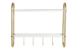 Appendiabiti Da Porta Con 6 Ganci | Dorato, Per Corridoio, Camera, Bagno, 20x40x9 Cm - Foto 4