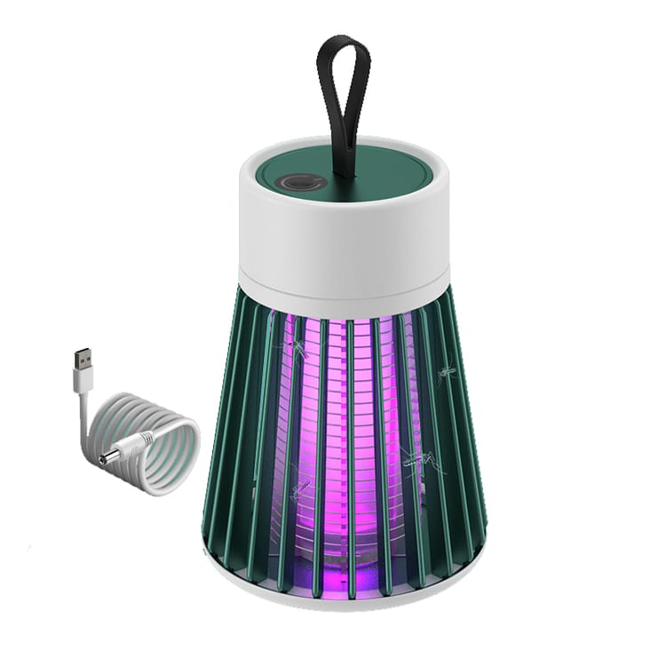 Elektryczna lampa na komary - przenośna, ładowalna lampa na komary - zielona