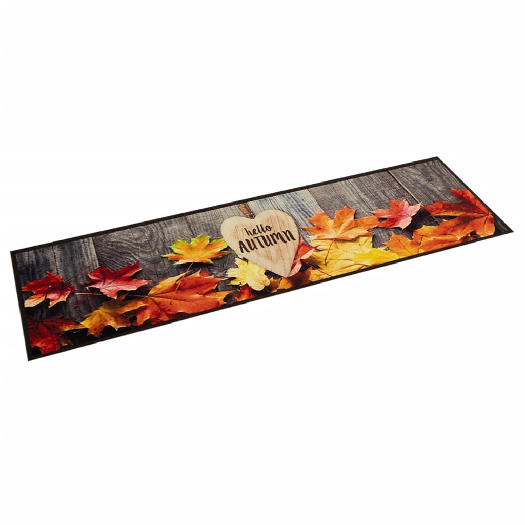 Maison exclusive - alfombra de cocina lavable terciopelo otoño 60x300 cm