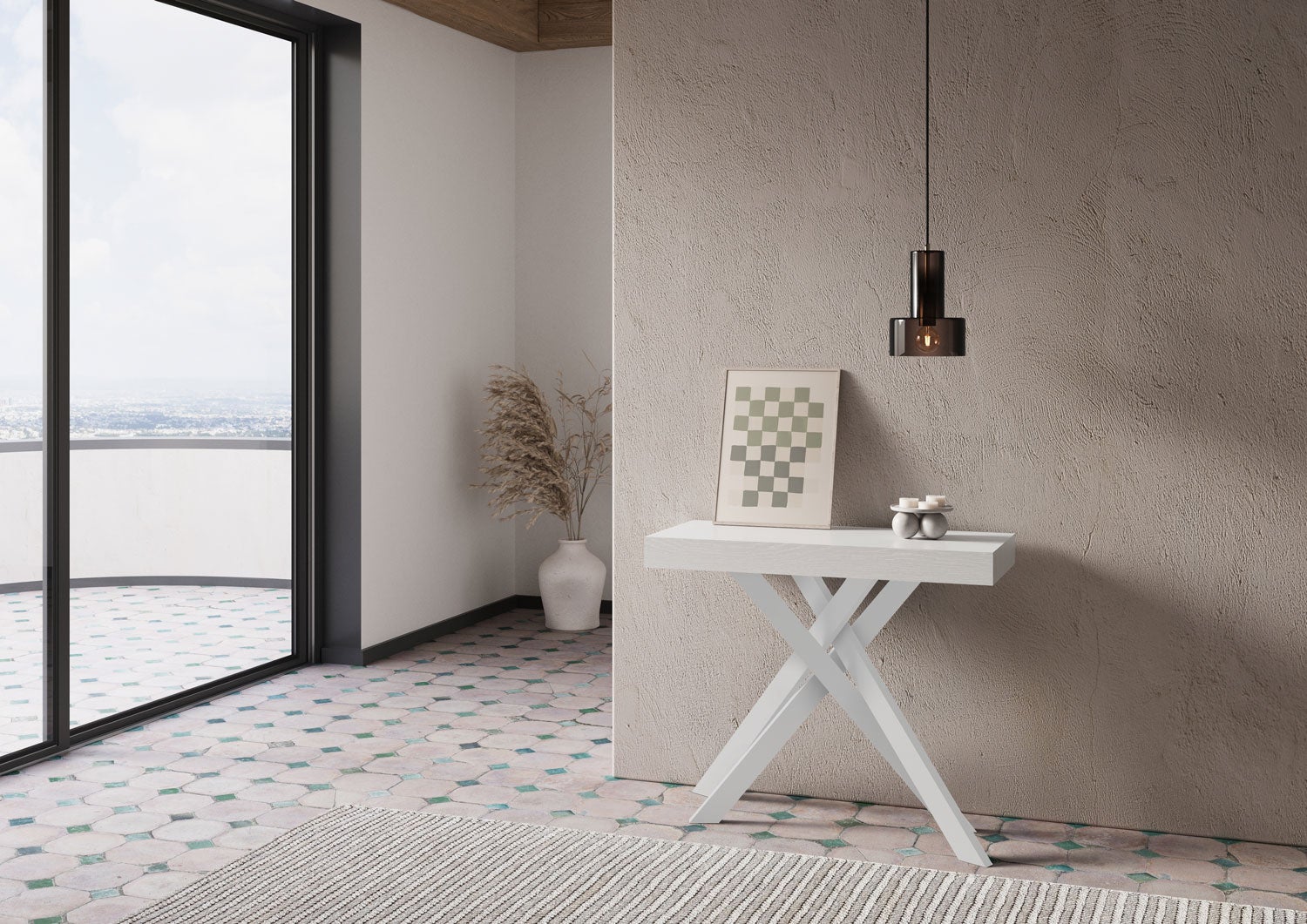 Tavolo Consolle Allungabile Mobili Fiver – Da 45 A 305 Cm, Per Fino A 12 Persone, Made In Italy