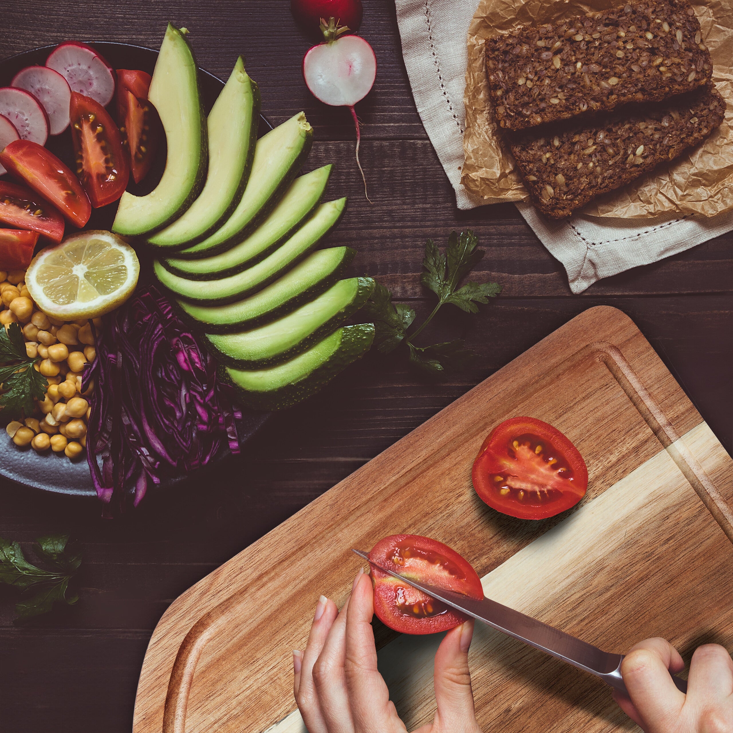 Planche à Découper En Titane Et Inox 3 Pièces - Double Face - Qualité Alimentaire - Pour Viande, Fruits, Fromage Et Légumes
