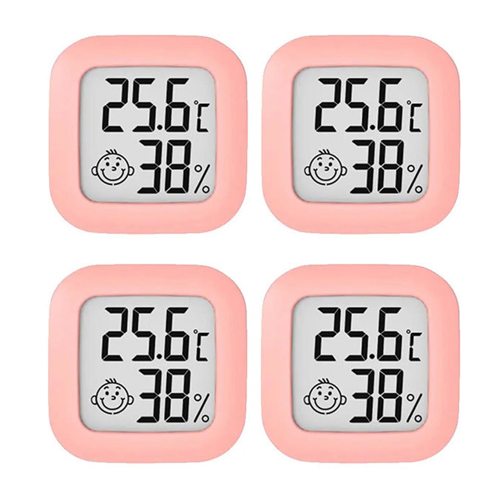 4 Termometry pokojowe, mini cyfrowy higrometr LCD, łatwy w użyciu termometr wewnętrzny, wielofunkcyjny termometr wilgotności