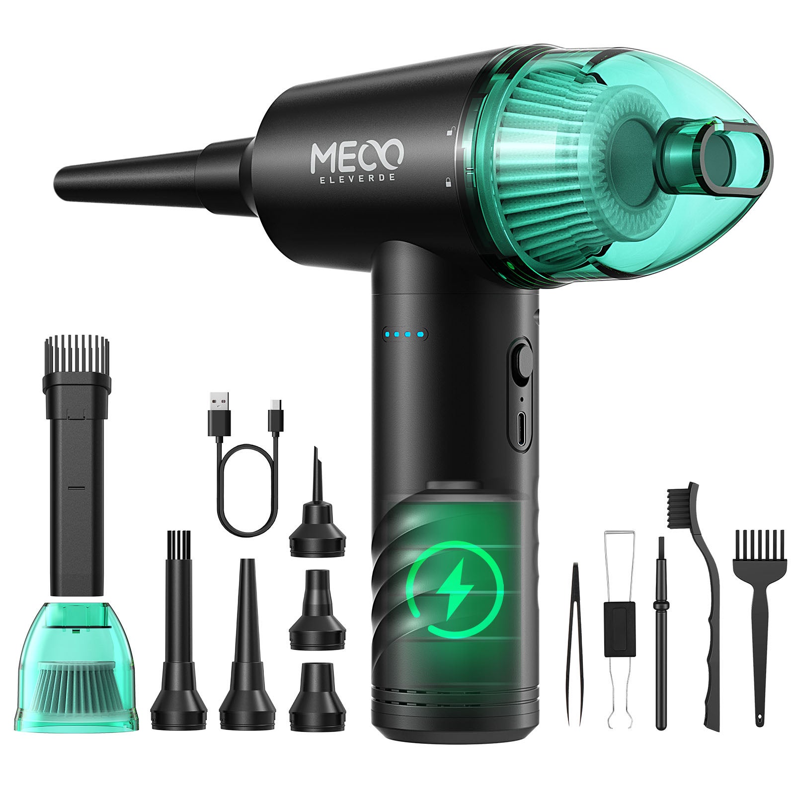 Aspirapolvere E Soffiatore 2 In 1 Senza Fili - 150000 Giri/Min, Batteria 4000mAh, Per Auto, PC, Soffio Aria Compressa