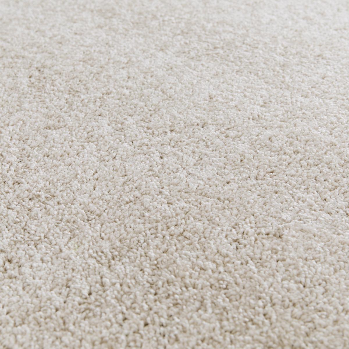 tapis salle à manger 160x230 tissé crème rectangle motif uni ALEGRIA - 3