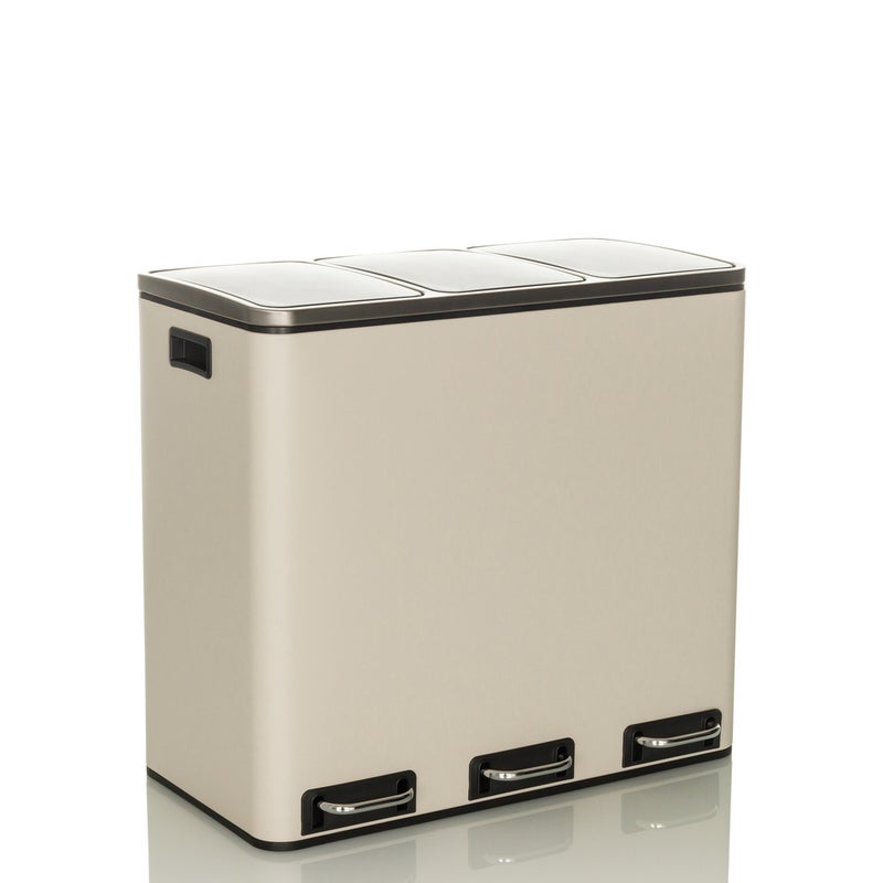 Wiadro na śmieci Clean 9 - 54L (3x18L) Beżowy hjh OFFICE