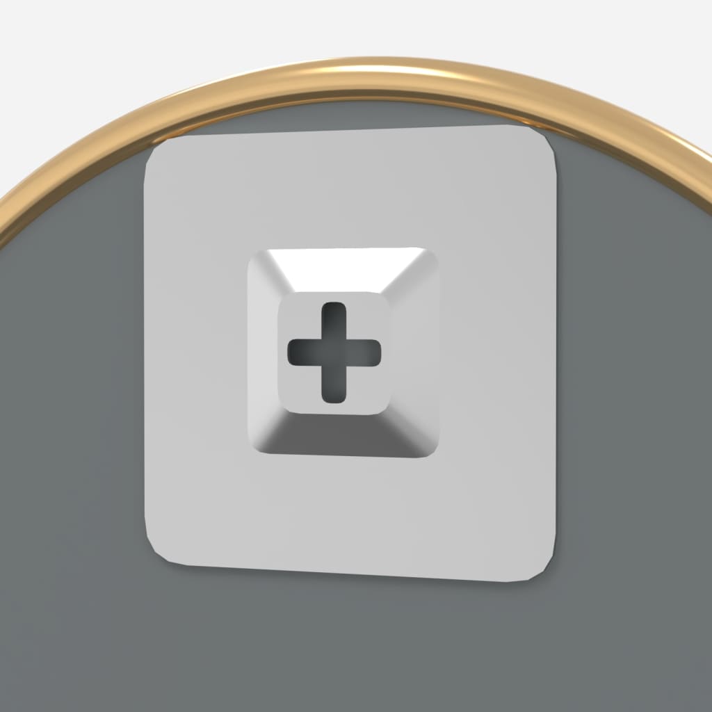 Miroir mural，Miroir Entrée Maison Salle de Bain，Décoration Miroir Doré Ø 50 cm Rond921416 - 5