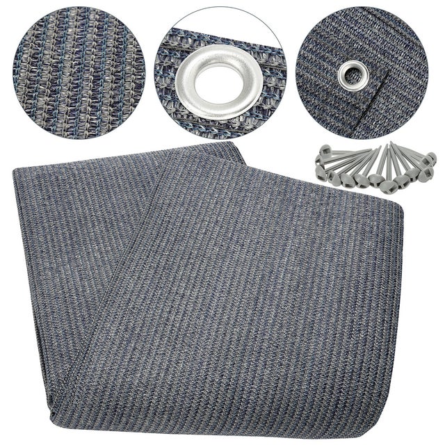 Lona De Suelo Para Tienda De Campaña SUBTLETY De HDPE 240 G/m², Transpirable Y Antideslizante, Incluye Bolsa De Transporte Y Clavijas, Varios Tamaños Hasta 400x600 Cm, Color Gris-azul