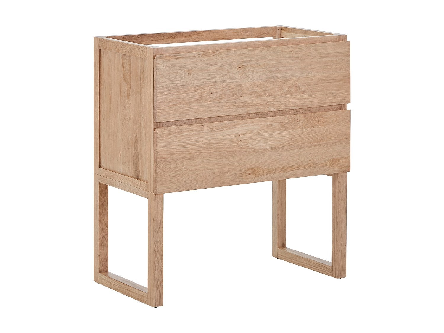 Meuble sous vasque en chêne massif - Naturel clair - 80 cm - TARELO - 3