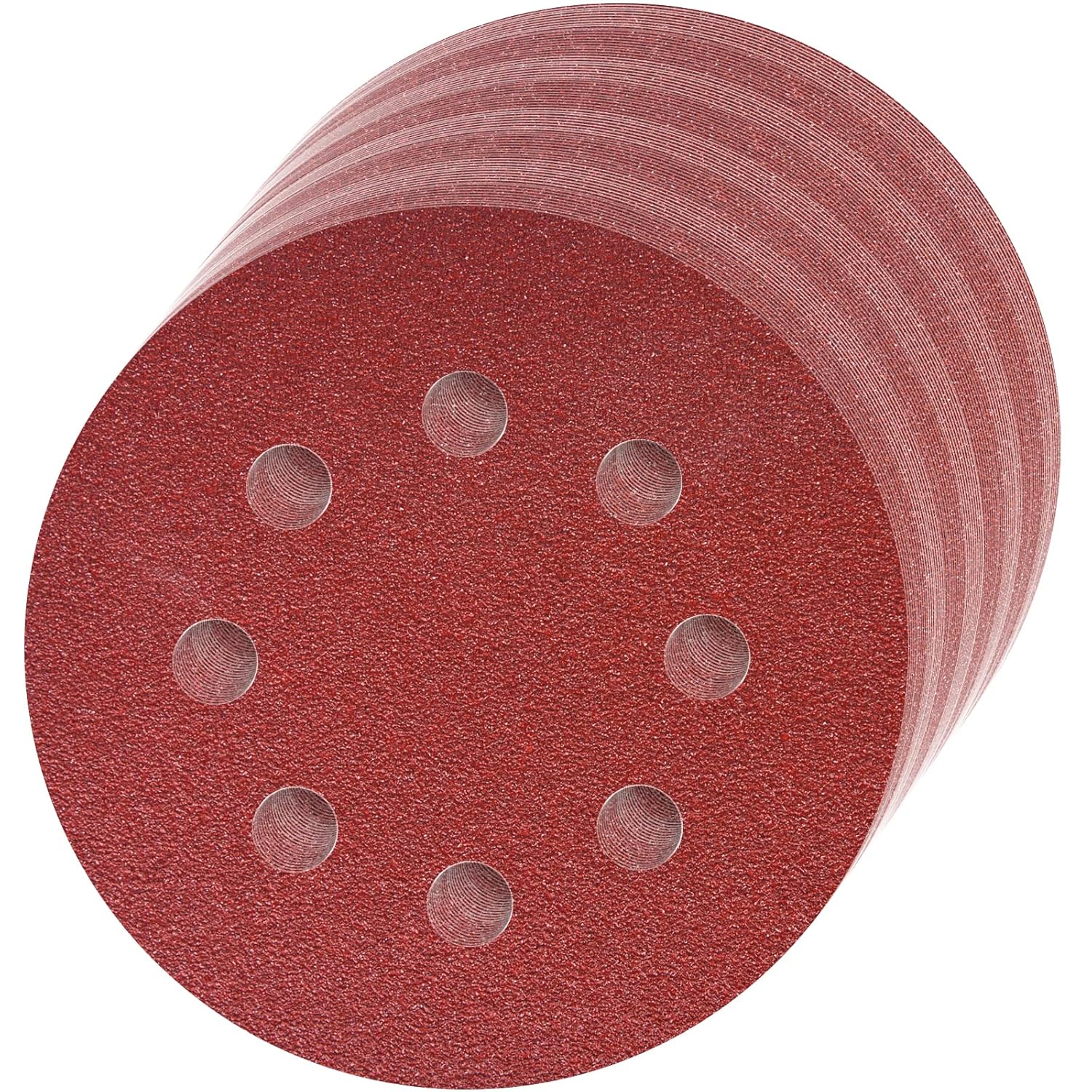 Papier ścierny mieszany 125 mm, ziarnistość 40, 100 sztuk, tarcze ścierne z 8 otworami do szlifierek mimośrodowych